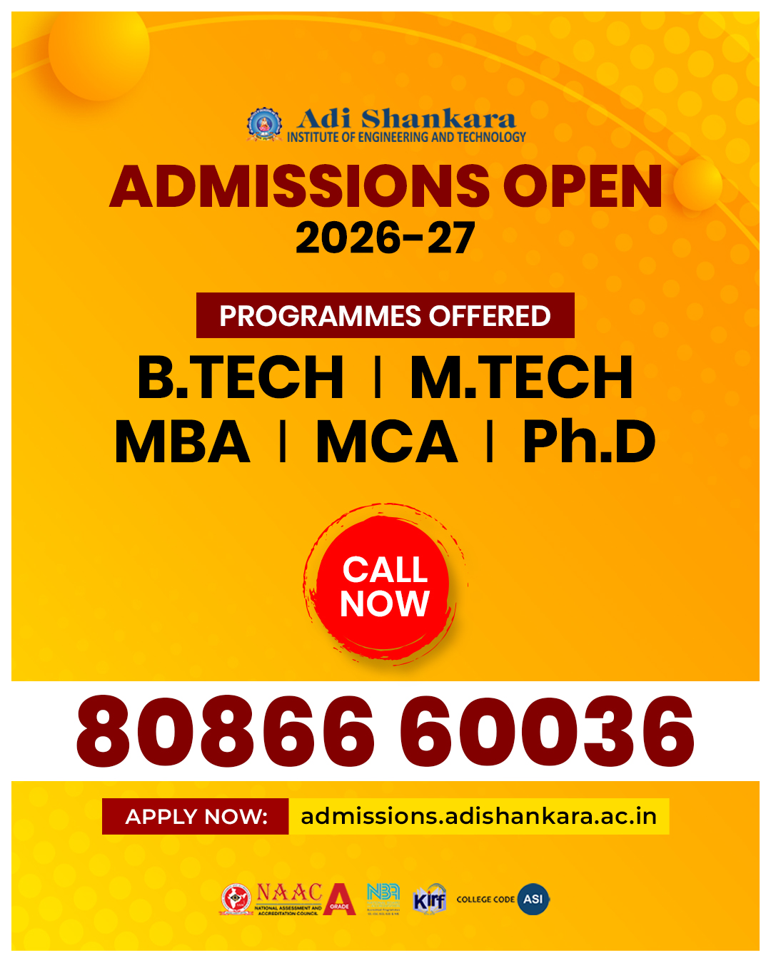 Admission Poster