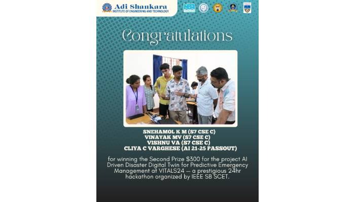 Team Cipher Wins Second Prize at VITALS24 Hackathon