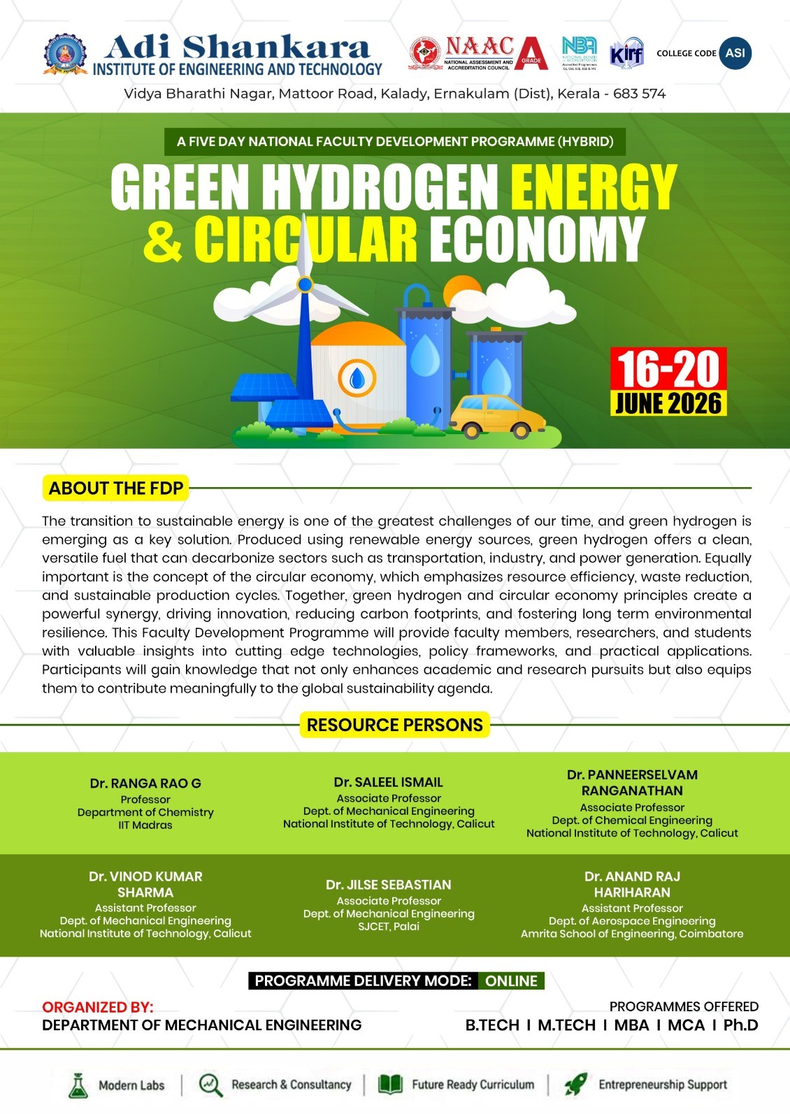 FDP on Green Hydrogen Energy and Circular Economy