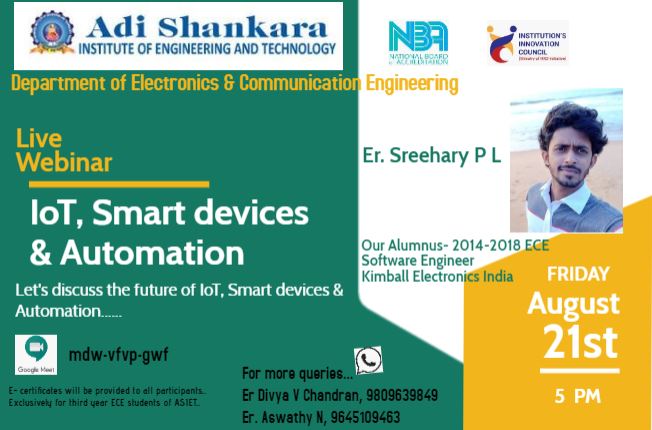 Webinar- IoT, Smart devices &Automation