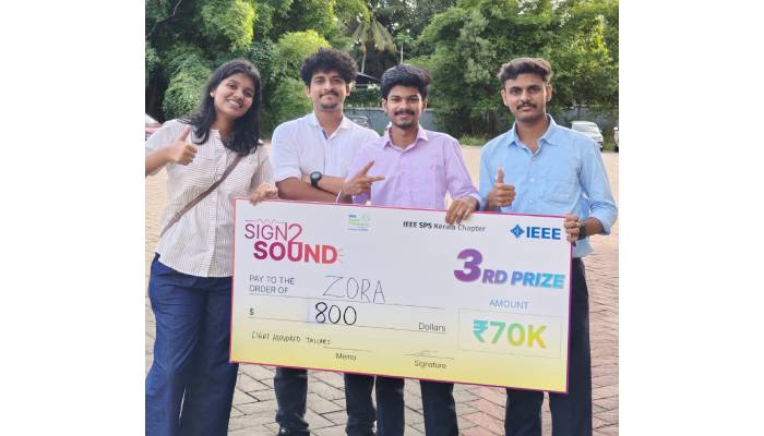 ASIET Team Secures Third Prize in Global-Level SIGN2SOUND Innovation Competition