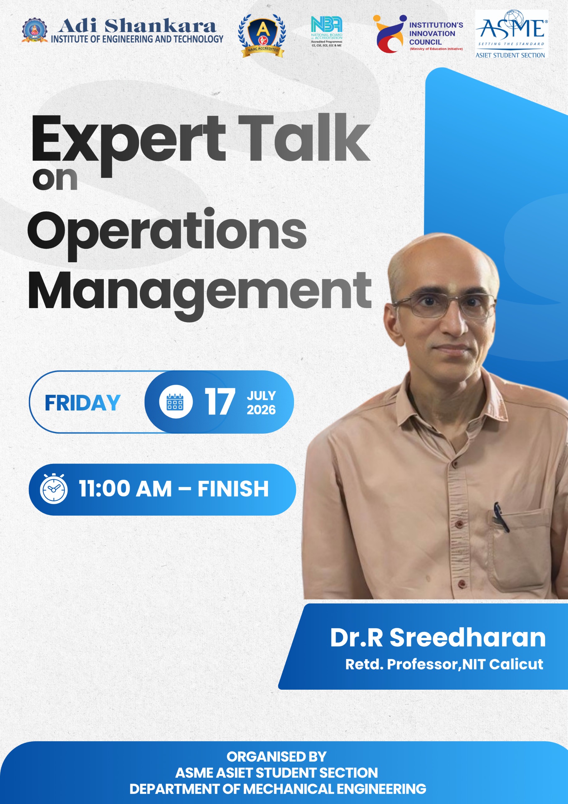 Expert talk on “Operations Management”