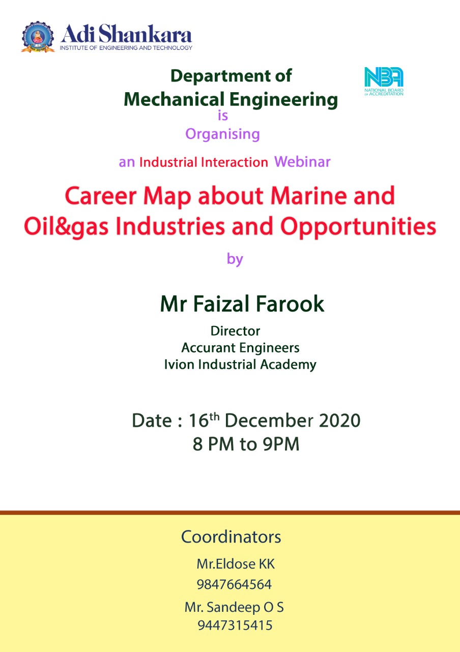 Career map about marine  and oil and gas industries  and opportunities 