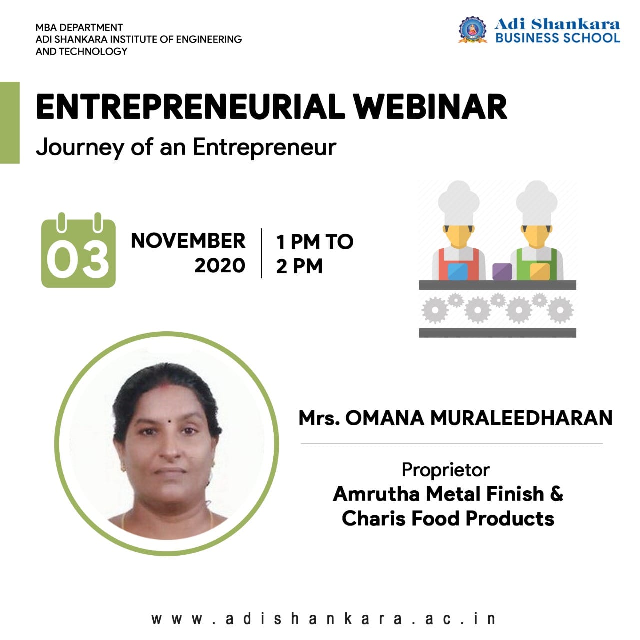 Entrepreneurial Webinar - Omana Muraleedharan