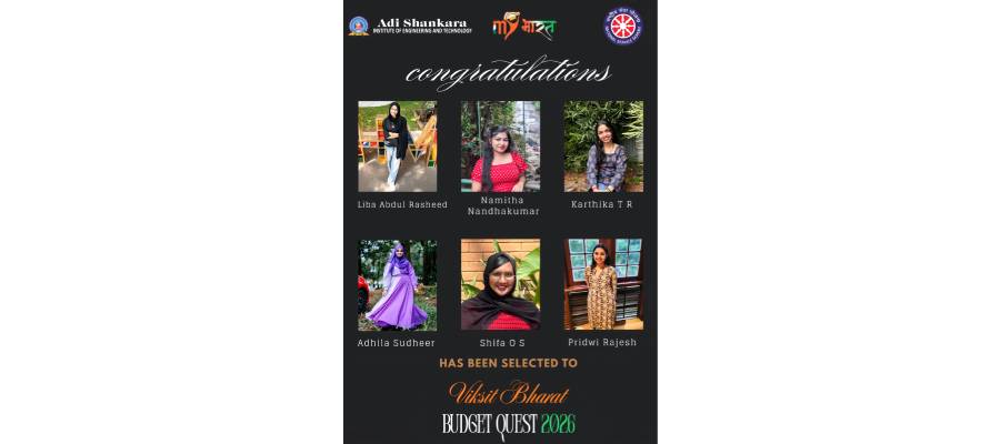 ASIET Students Selected for Viksit Bharat Budget Quest 2026