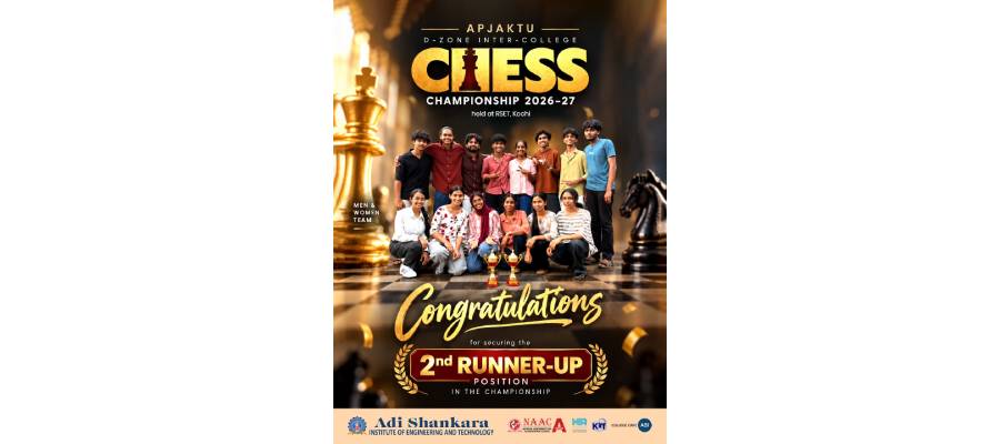 Team ASIET Wins Second Runner Up in Chess Championship