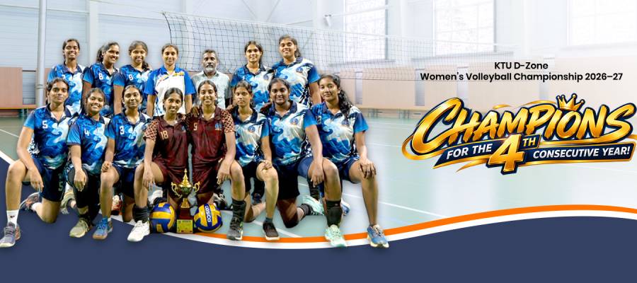 ASIET Women’s Volleyball Team Crowned KTU D-Zone Champions 2026–2027